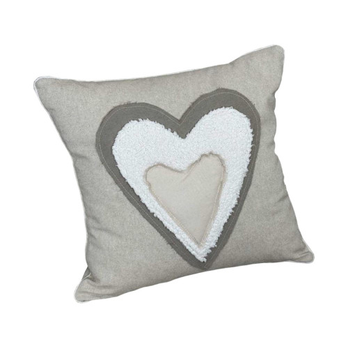 Подушка Прованс декоративна Серденько трикольорове 45х45 см (033342) – Прованс