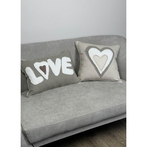 Подушка Прованс декоративна Серденько трикольорове 45х45 см (033342) – Прованс (вид 1)