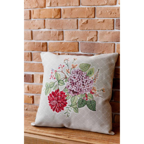Подушка Прованс гобеленовая декоративная Букет цветов 45х45 см (034205) – Прованс (вид 1)