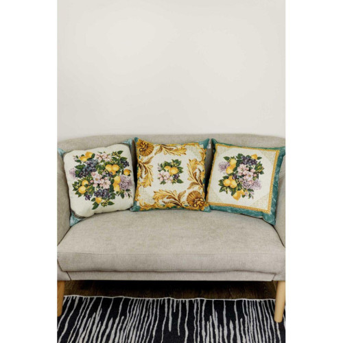 Подушка Прованс гобеленовая декоративная Verna Фрукты в ромбе 45х45 см (030039) – Прованс (вид 1)