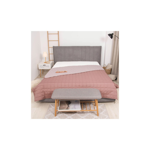 Покривало Viluta стьобане двустороннє Дует Рожевий кварц 140х210 (duet_rkvarc_210x140) – Viluta