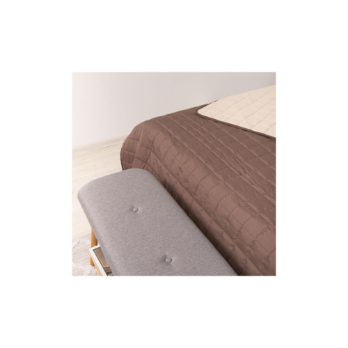 Покривало Viluta стьобане двустороннє Дует Шоколадно-ванільний 210х240 (duet_shokvanil_210x240) – Viluta (вид 2)