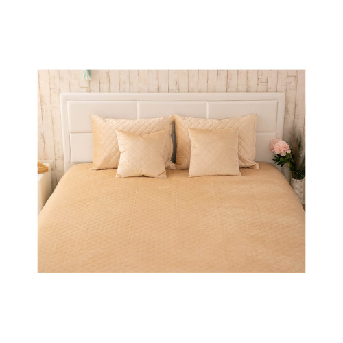 Покрывало Руно двустороннее декоративное Velour Beige ромб 150х220 см (360.55_Beige ромб) – Руно (вид 2)