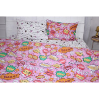Постельное белье MirSon Бязь Ranforce Elite 17-0512 Bombs pink Двуспальный (2200004672441)