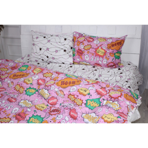 Постельное белье MirSon Бязь Ranforce Elite 17-0512 Bombs pink Двуспальный (2200004672441) – MirSon (вид 1)