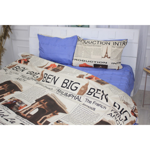 Постільна білизна MirSon Бязь Ranforce Elite 17-0536 Big Ben 220х240 King Size (2200004704982) – MirSon