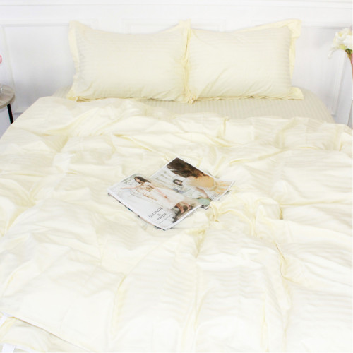 Постільна білизна MirSon Satin Stripe 30-0002 Soft Yellow 160х220 полуторний (2200005247761) – MirSon (вид 2)