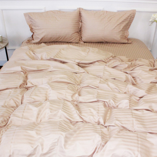 Постільна білизна MirSon SatinStripe 30-0004Cream 175х210 Двоспальний (2200005248614) – MirSon