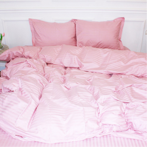 Постельное белье MirSon Satin Stripe 30-0007 Pink 220х240 King Size (2200005249895) – MirSon