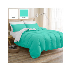 Постільна білизна MirSon King Size Бязь Premium White-mint (11-2107+11-2208) 220х240 (2200001172524)