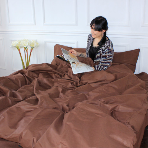 Постільна білизна MirSon Ranforce Elite 19-1217 Chocolate perla 220х240 (2200004703817) – MirSon (вид 1)