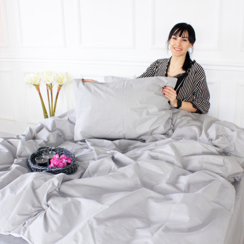 Постельное белье MirSon Ranforce Elite 16-5703 Light Gray 2х160х220 (2200004730813) – MirSon (вид 1)