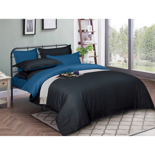 Постельное белье MirSon Satin Stripe 30-0021+ 30-0019 Minhvan 160х220 Семейный (2200005267325) – MirSon