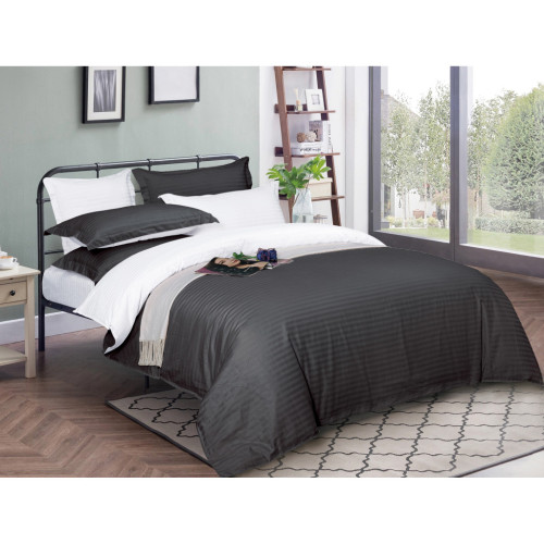 Постельное белье MirSon SatinStripe 30-0012 + 30-0001Vevina 220х240 King Size (2200005258880) – MirSon