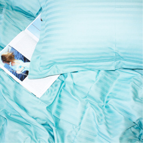 Постельное белье MirSon SatinStripe 30-0015GreenWave 220х240 King Size (2200005253267) – MirSon (вид 3)