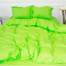 Постільна білизна MirSon SatinStripe 30-0016LightGreen 200х220 Євро (2200005253670)