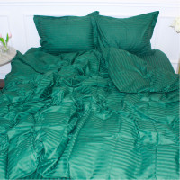 Постельное белье MirSon SatinStripe 30-0017Green 160х220 Полуторный Евро (2200005254073)