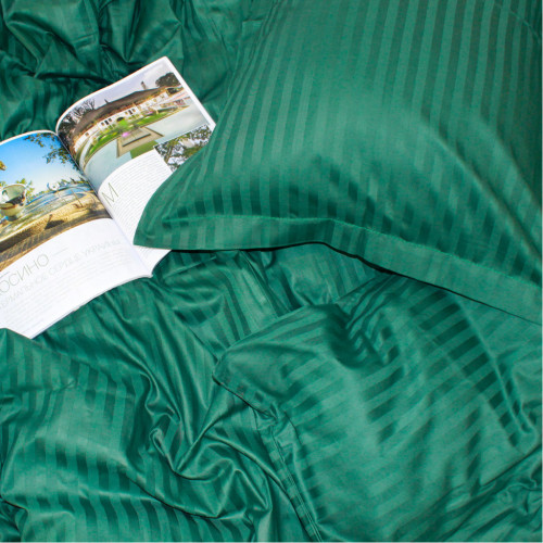 Постільна білизна MirSon SatinStripe 30-0017Green 175х210 Двоспальний (2200005254080) – MirSon (вид 3)