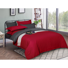 Постільна білизна MirSon SatinStripe 30-0018 + 30-0012 Jeren 143х210 Сімейний (2200005264119)