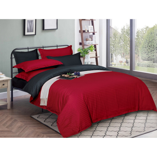 Постільна білизна MirSon SatinStripe 30-0018+ 30-0021 Ferit 143х210 Полуторний (2200005263464) – MirSon