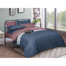 Постельное белье MirSon SatinStripe 30-0020 + 30-0008Lovelin 220х240 King Size (2200005265888)