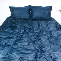 Постельное белье MirSon SatinStripe 30-0021DarkBlue 110х140 Детский (2200005246320)