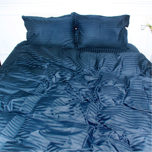 Постільна білизна MirSon SatinStripe 30-0021DarkBlue 175х210 Двоспальний (2200005255766) – MirSon