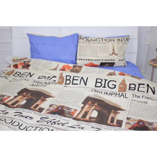 Постільна білизна MirSon Бязь 17-0536 Big Ben 175х210 (2200003791358) – MirSon (вид 1)