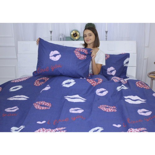 Постільна білизна MirSon Бязь Ranforce Elite 17-0402 Kiss King Size (2200004705569) – MirSon (вид 2)