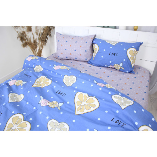 Постільна білизна MirSon Бязь Ranforce Elite 17-0470 Love lemon Полуторний (2200004698632) – MirSon (вид 1)