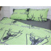 Постельное белье MirSon Бязь Ranforce Elite 17-0515 Noble deers lime Евро (2200004678177) – MirSon (вид 1)