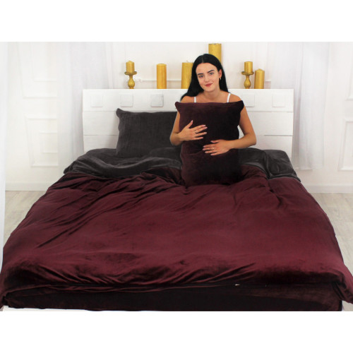 Постільна білизна MirSon Велюр Winter Frost 28-0003 + 28-0002 Protea Velvet 160х220 (2200004005812) – MirSon (вид 1)