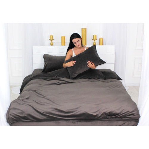 Постельное белье MirSon Велюр Winter Frost 28-0003 Brown Velvet Евро (2200003993707) – MirSon