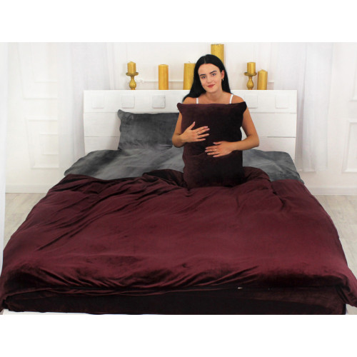Постільна білизна MirSon Велюр Winter Frost 28-0005 + 28-0002 Azalea Velvet 200х220 (2200004006642) – MirSon (вид 1)