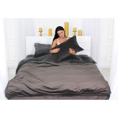 Постільна білизна MirSon Велюр Winter Frost 28-0005 + 28-0003 Anemone Velvet 2х143х210 (2200004009056) – MirSon (вид 1)