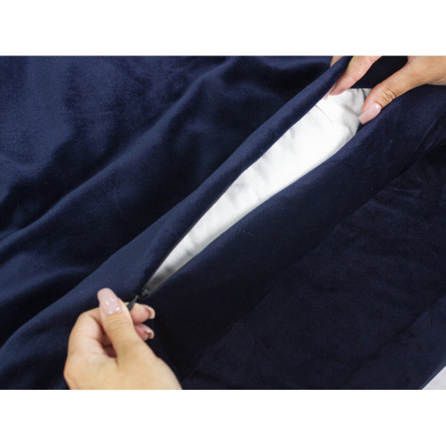 Постільна білизна MirSon Велюр Winter Frost 28-0006 Navy blue Velvet Двоспальний (2200003998825) – MirSon (вид 4)