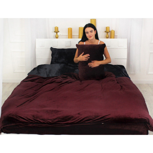 Постельное белье MirSon Велюр Winter Frost 28-0007 + 28-0002 Poinsettia Velvet 143х210 (2200004007403) – MirSon (вид 1)