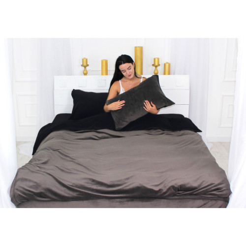 Постільна білизна MirSon Велюр Winter Frost 28-0007 + 28-0003 Rhodies Velvet 175х210 (2200004009834) – MirSon (вид 1)