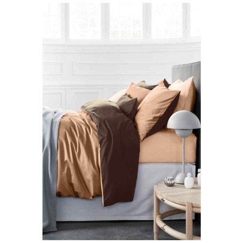 Постільна білизна MirSon Сатин Premium Cappuccino 0165+0211 143х210 (2200000689078) – MirSon