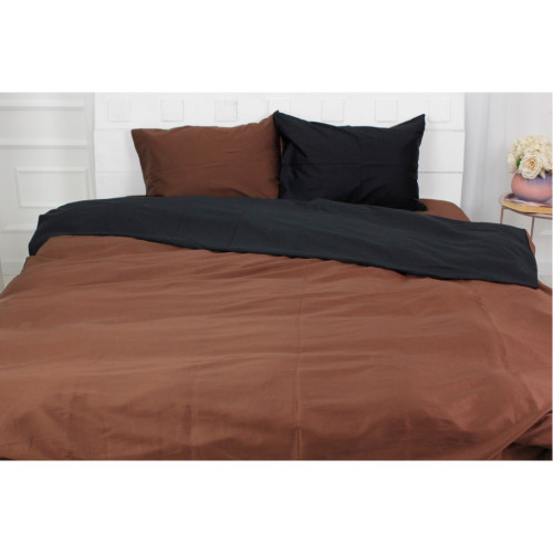 Постільна білизна MirSon Сатин Premium Dark Chocolate 0211+0055 160х220 (2200001479197) – MirSon (вид 2)