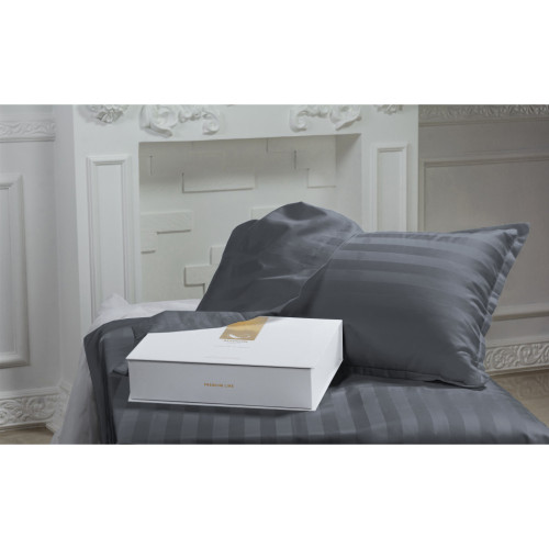 Постельное белье MirSon Сатин Premium Graphite 2х160х220 (2200001717732) – MirSon