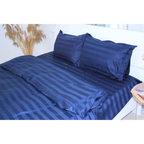 Постельное белье MirSon Сатин Premium-страйп Blue Sea 160х220 (2200001478923) – MirSon (вид 2)