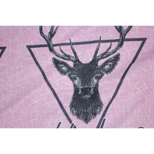 Постільна білизна MirSon Бязь 17-0516 Noble deers pink King Size (2200003644661) – MirSon (вид 4)