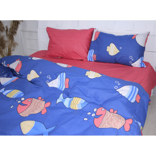Постельное белье MirSon Бязь Ranforce Elite 17-0466 Fish are fabulous King Size (2200004705149) – MirSon (вид 1)
