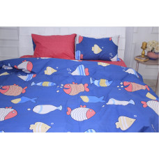Постельное белье MirSon Бязь Ranforce Elite 17-0466 Fish are fabulous Евро (2200004677743)