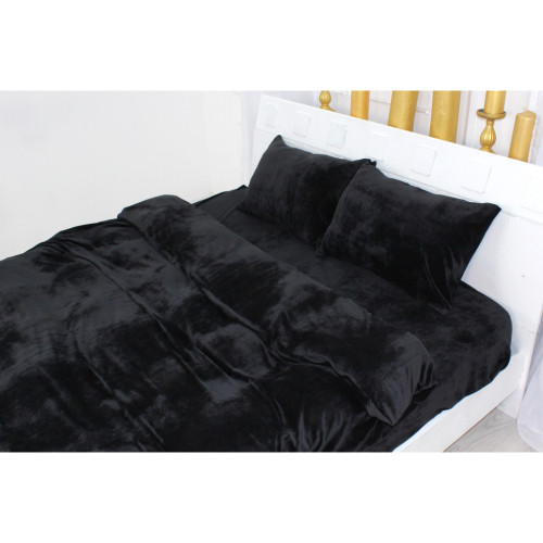 Постельное белье MirSon Велюр Winter Frost 28-0007 Black Velvet King Size (2200004000381) – MirSon (вид 1)