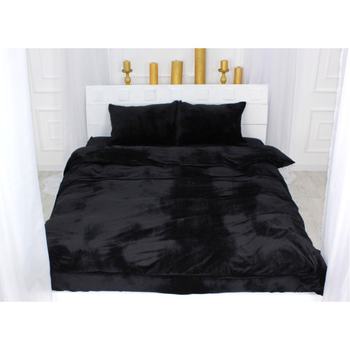 Постельное белье MirSon Велюр Winter Frost 28-0007 Black Velvet King Size (2200004000381) – MirSon (вид 2)