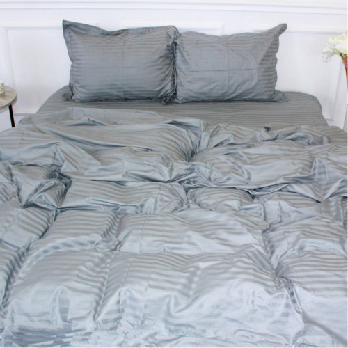 Постільна білизна MirSon Satin Stripe 30-0010 Light Gray 110х140 дитячий (2200005246146) – MirSon