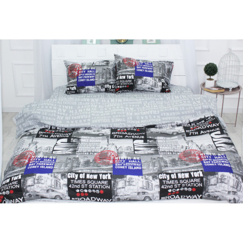 Постільна білизна MirSon Бязь Ranforce Elite 17-0034 Celeste 200x220 (2200004675510) – MirSon