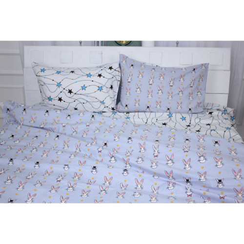 Постільна білизна MirSon Бязь Ranforce Elite 17-0527 Bunnies Сімейний (2200004682259) – MirSon